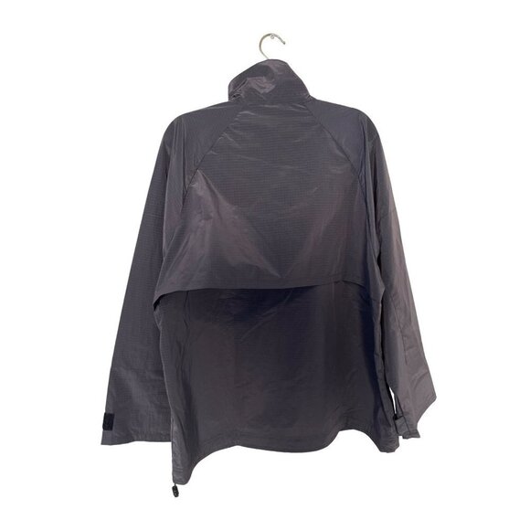 Calvin Klein Jacket Men Sz M Relaxed Fit Box Logo Popover Black Beauty Nylon NEW - Picture 4 of 12